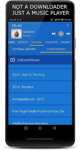 Offline Music Player - no wifi - عکس برنامه موبایلی اندروید