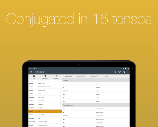 German Verb Conjugator - عکس برنامه موبایلی اندروید