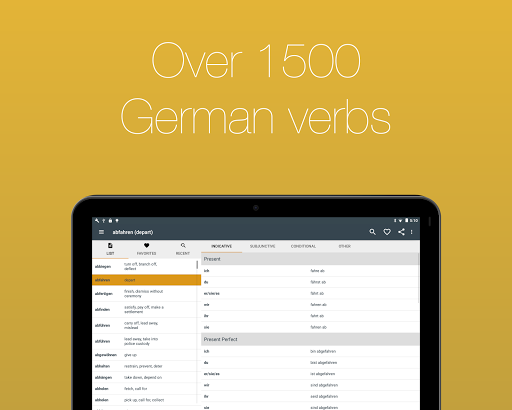 German Verb Conjugator - Image screenshot of android app