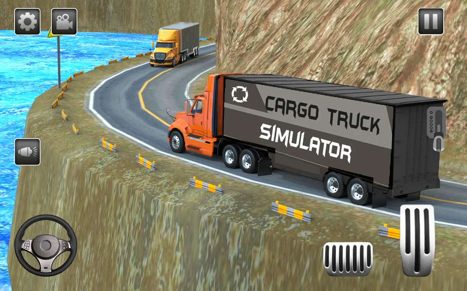 Cargo Truck Driving Games 2023 - Gameplay image of android game