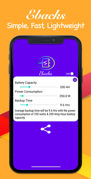 Ebacks - Backup calculator - عکس برنامه موبایلی اندروید