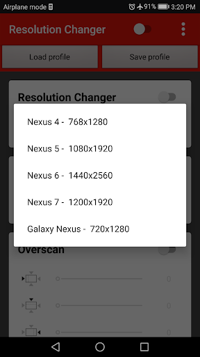 Screen Resolution Changer: Display Size & Density - Image screenshot of android app