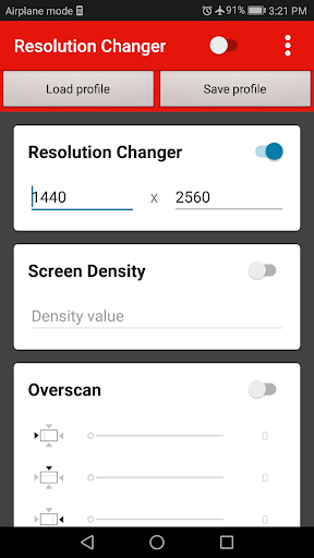 Screen Resolution Changer: Display Size & Density - Image screenshot of android app