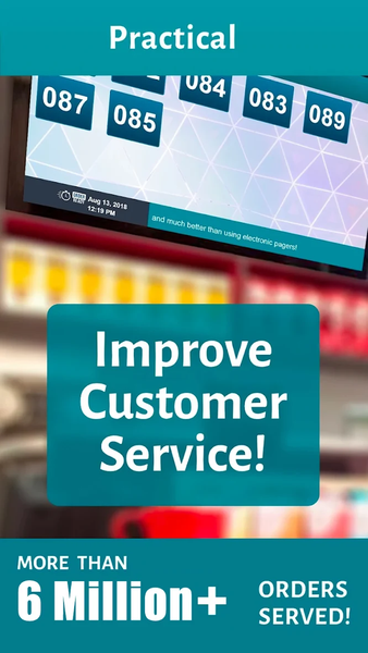 OrderReady TV Number Screen - عکس برنامه موبایلی اندروید