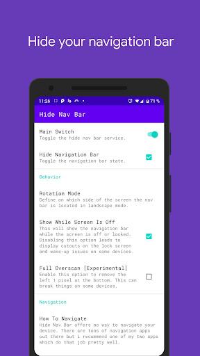 Hide Navigation Bar - Image screenshot of android app