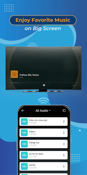 Cast to TV - Screen Mirroring - عکس برنامه موبایلی اندروید