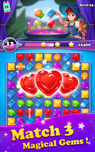 Magical Jewels - Gems Witch - Gameplay image of android game