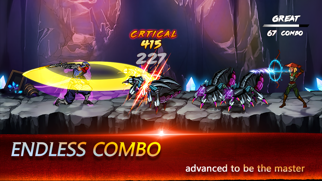 Ninja Hero - Epic fighting arcade game - Gameplay image of android game