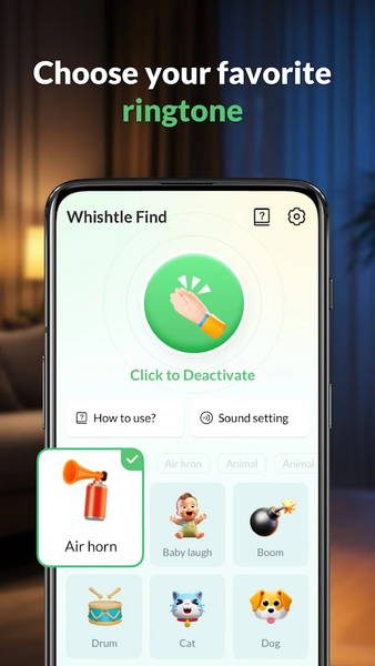 Whistle-Find phone by clap - Image screenshot of android app