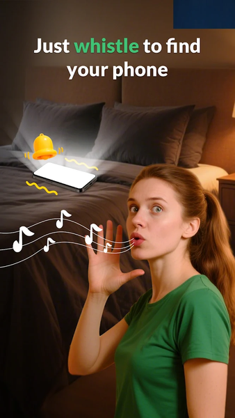 Whistle-Find phone by clap - Image screenshot of android app