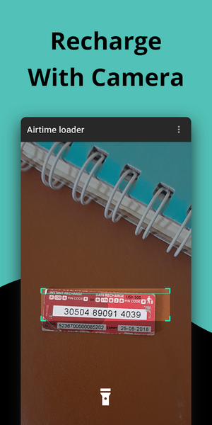 Airtime Loadup :Credit scanner - Image screenshot of android app