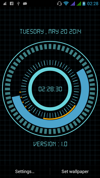 Animated Digital Clock Free - Image screenshot of android app