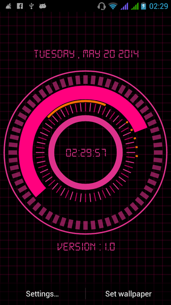 Animated Digital Clock Free - عکس برنامه موبایلی اندروید