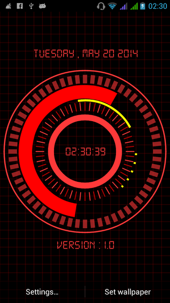 Animated Digital Clock Free - عکس برنامه موبایلی اندروید