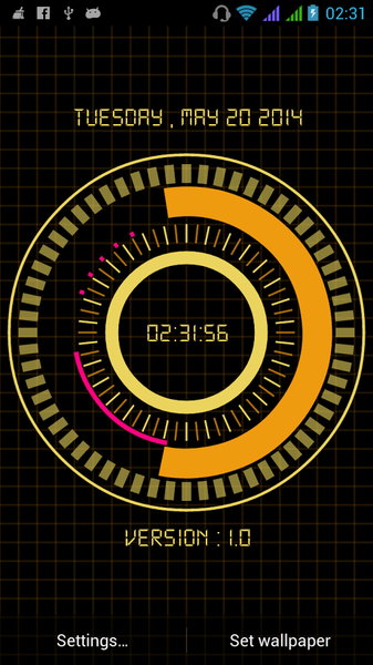Animated Digital Clock Free - عکس برنامه موبایلی اندروید