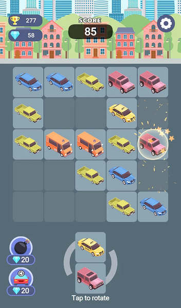 Merge Car - Match Puzzle - Gameplay image of android game