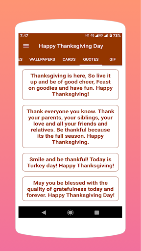 Thanksgiving Wishes & Cards - عکس برنامه موبایلی اندروید