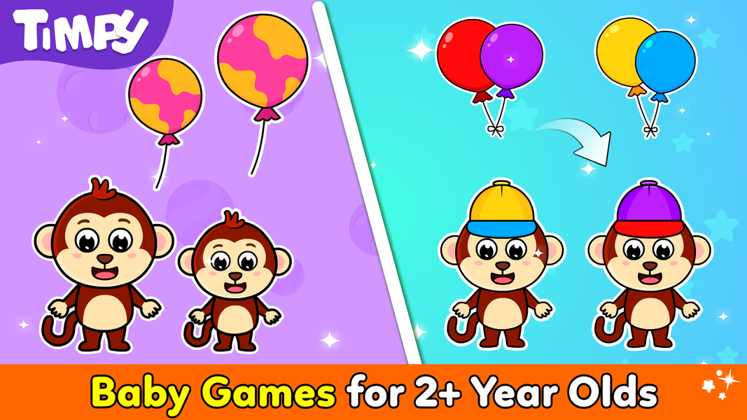 Timpy Balloon Popping Games - Gameplay image of android game