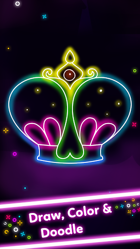 Kids Doodle Glow Coloring Game - عکس بازی موبایلی اندروید