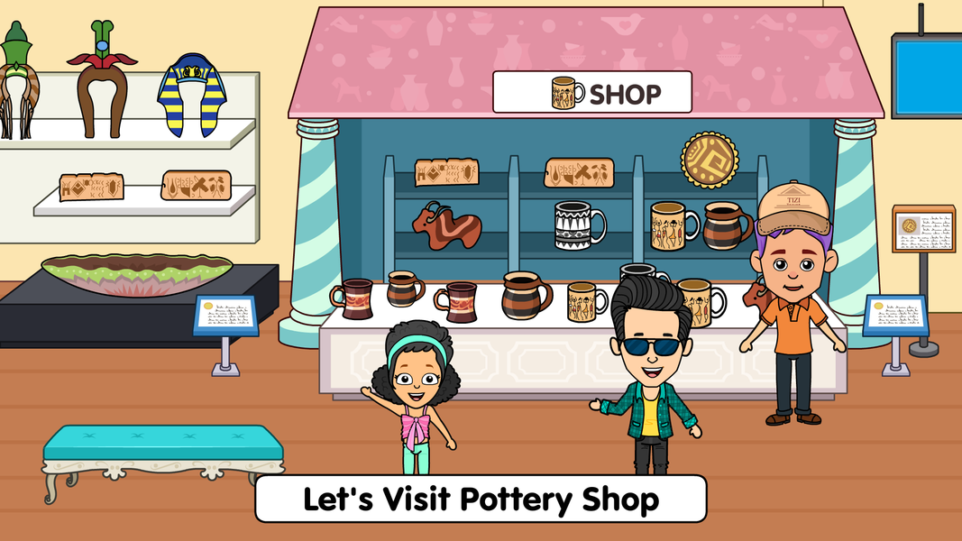 Tizi Town Museum History World - Gameplay image of android game