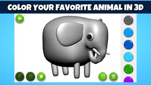 Kids 3D Animal Coloring Pages - Gameplay image of android game