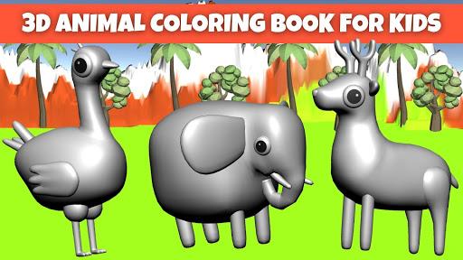 Kids 3D Animal Coloring Pages - Gameplay image of android game