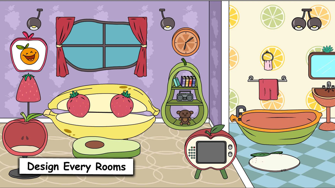 Tizi Princess Home Design Game - Gameplay image of android game