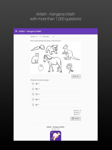 kMath - IKMC Kangaroo Math - Image screenshot of android app