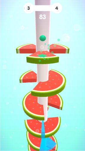 Drop Stack Fruit: Fall Helix - Gameplay image of android game