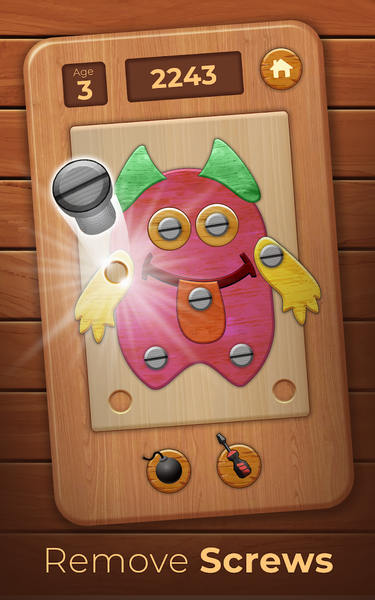 Nuts Bolts Wood Puzzle Games - Gameplay image of android game
