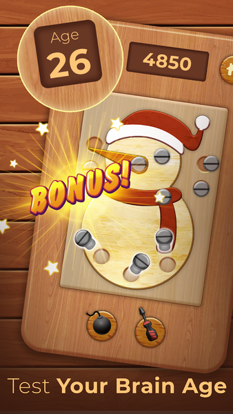 Nuts Bolts Wood Puzzle Games - Gameplay image of android game