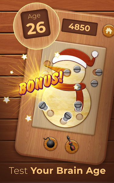 Nuts Bolts Wood Puzzle Games - Gameplay image of android game