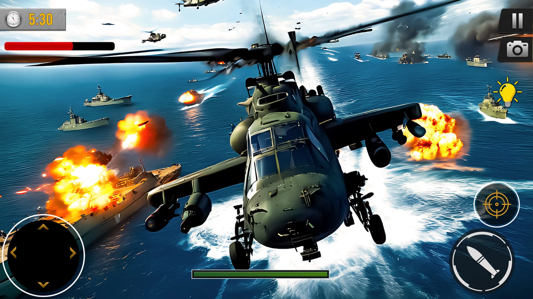 Gunship War Helicopter Battle - Gameplay image of android game