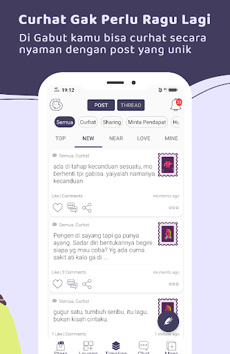 Gabut - Chat dan Curhat - Image screenshot of android app