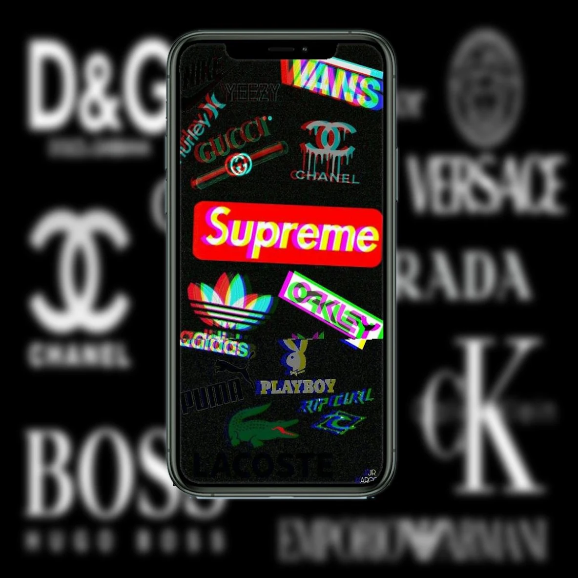 Supreme And Black Louis Vuitton Huawei P30 Pro Case