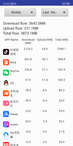 Network Monitor - Apps Data Usage List - عکس برنامه موبایلی اندروید