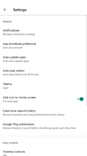 Play Store Settings Shortcut - عکس برنامه موبایلی اندروید