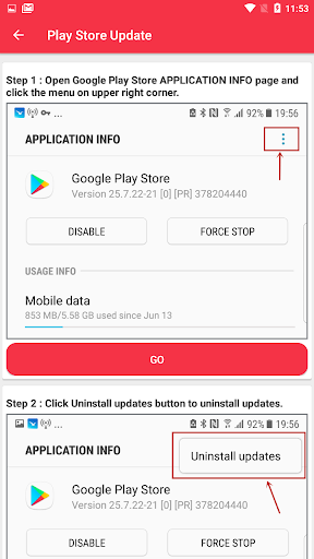 Play Store Update - عکس برنامه موبایلی اندروید
