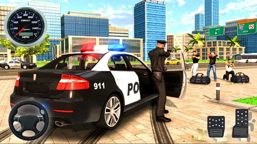 بازی ماشین پلیس جنگی - Gameplay image of android game