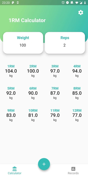 1RM Calculator - Image screenshot of android app