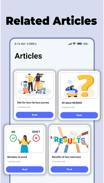 Jawline exercises and mewing - عکس برنامه موبایلی اندروید