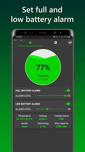 Charge Alarm: Full Low Battery - Image screenshot of android app