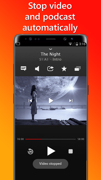 Video Sleep Timer and Podcast - Image screenshot of android app