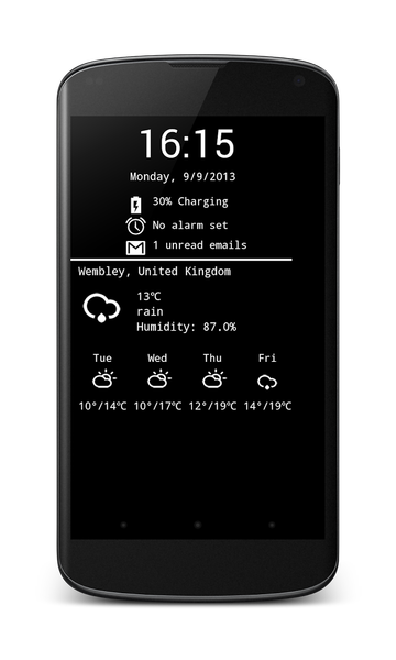 Desk Clock Daydream - Image screenshot of android app