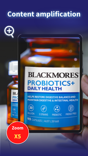 Magnifying glass & flashlight - عکس برنامه موبایلی اندروید