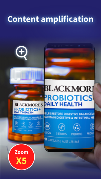 Magnifying glass & flashlight - عکس برنامه موبایلی اندروید