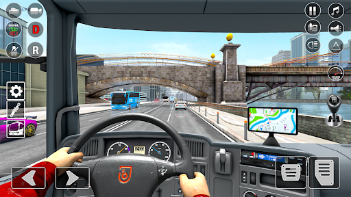 Bus Simulator Bus Driving Game - Gameplay image of android game