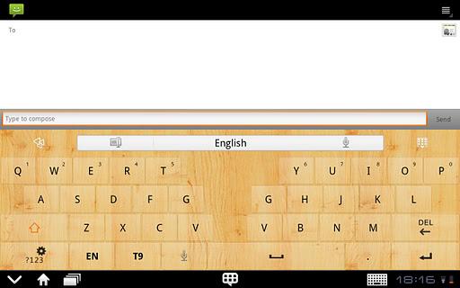 GOKeyboard WoodGraintheme(Pad) - Image screenshot of android app