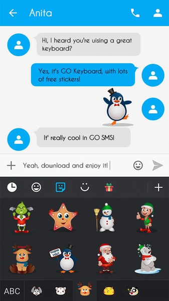 GO Keyboard Christmas Sticker - Image screenshot of android app