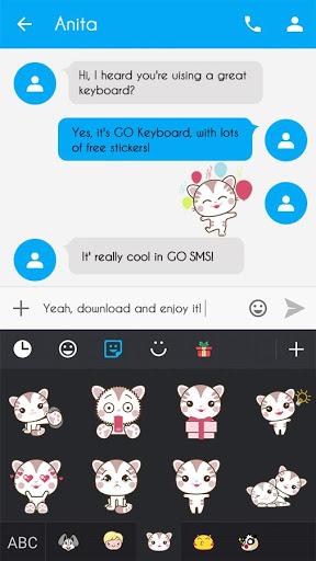 GO Keyboard Kitty Sticker - عکس برنامه موبایلی اندروید